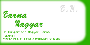 barna magyar business card